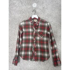 Denim Supply Ralph Lauren‎ Tomboy Christmas Plaid XS Long Sleeve